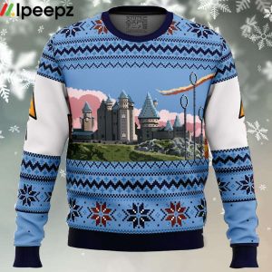 Harry Potter Retro Hogwarts Ugly Christmas Sweater