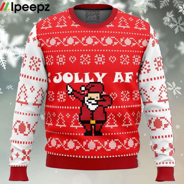 Jolly AF Ugly Christmas Sweater