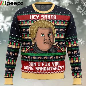 Sandwiches for Santa Bad Santa Ugly Christmas Sweater