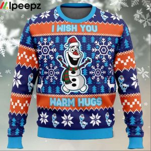 Warm Hugs Frozen Ugly Christmas Sweater