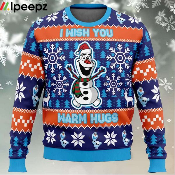 Warm Hugs Frozen Ugly Christmas Sweater
