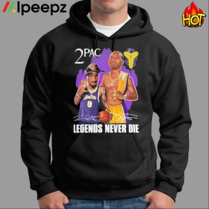 lakers 2 Pac Tupac Shakur And Kobe Bryant Legends Never Die Signatures Shirt