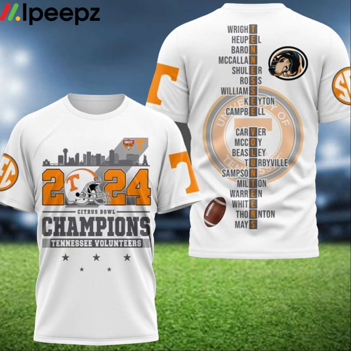 2024 Citrus Bowl Champions Tennessee Volunteers 3D Shirt