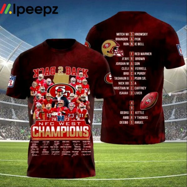 49ers Back 2 Back West Champions Shirt