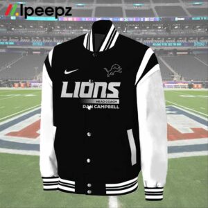 Coach Dan Campbell Lions 2023 NFC Of The Year Baseball Jacket