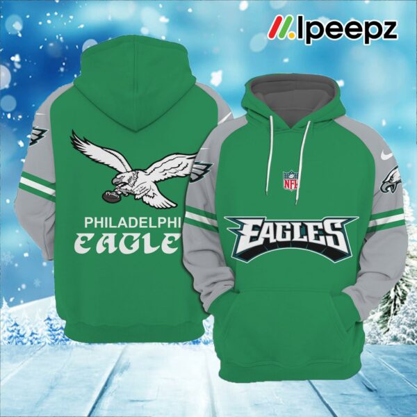 Eagles Kelly Green 3D Hoodie