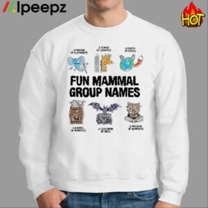 Fun Mammal Group Names Shirt