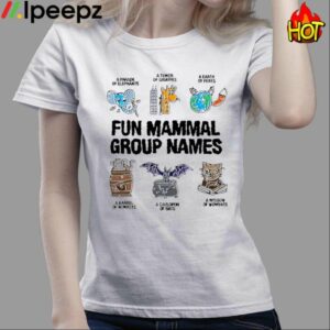 Fun Mammal Group Names Shirt