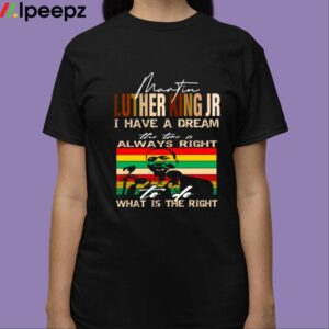 Martin Luther King Jr I Have A Dream The Time Is Always Right What Is The Right Shirt 3