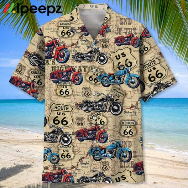 Motorcycle Route 66 Inspiration Hawaiian Shirt