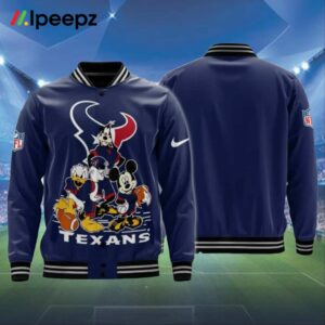 Personalized Play offs Texans Disney Baseball Jacket 2023 2024
