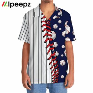 Stripes Baseball Hawaiian Shirt