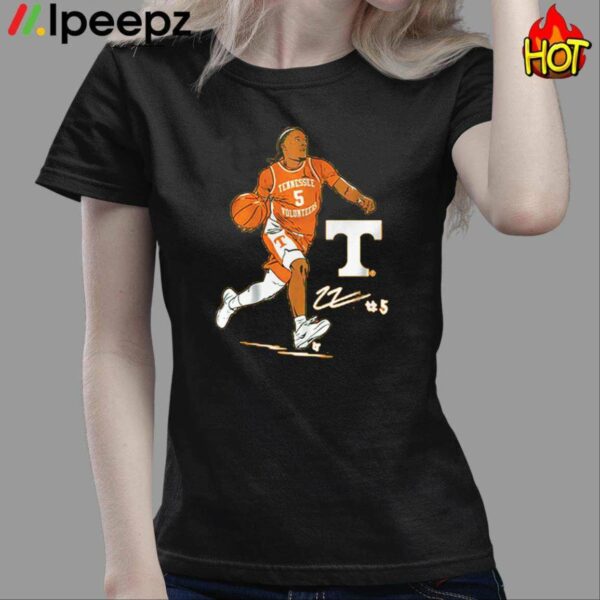 Tennessee Basketball Zakai Zeigler Superstar Pose Shirt