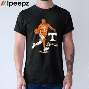 Tennessee Basketball Zakai Zeigler Superstar Pose Shirt 4