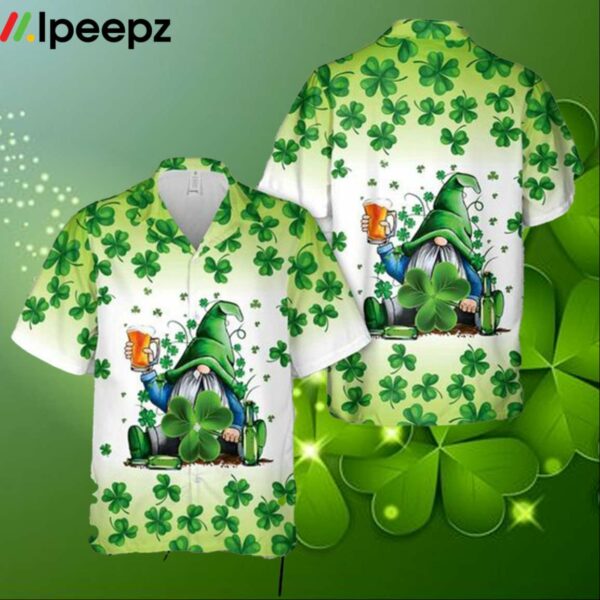 Gnomies Beer St Patricks Day Hawaiian Shirt