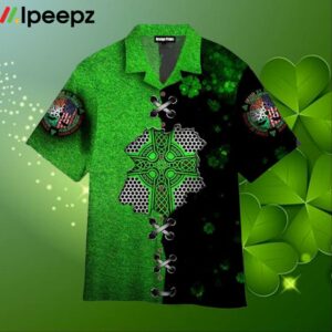 Green Irish St Patrick Celtic Knot Patricksday Gifts Aloha Hawaiian Shirt