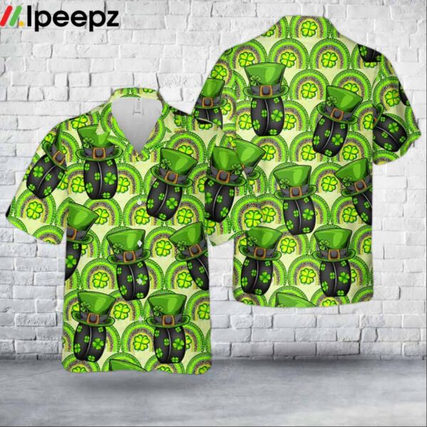 Hockey Ball Shamrock St Patricks Day Hawaiian Shirt