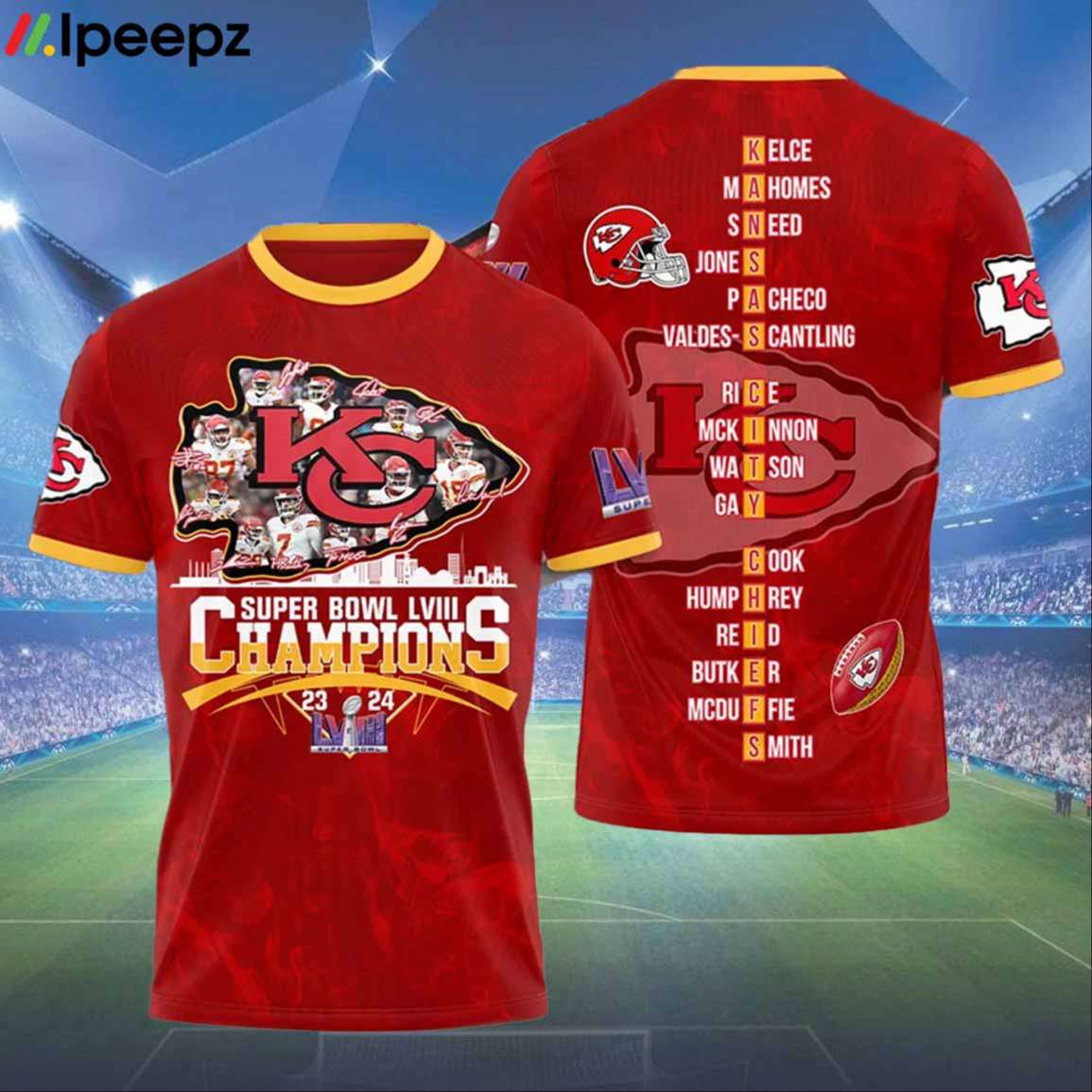 KC Super Bowl LVIII Champions 2023 2024 Shirt - Ipeepz