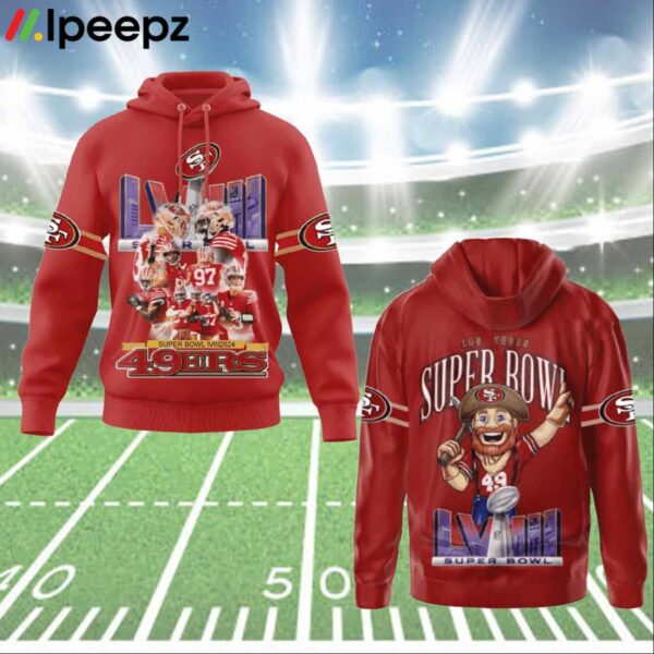 Las Vegas Super Bowl LVIII 2024 SF 49ers Hoodie