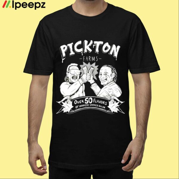 Robert Pickton Holding Hookery Smoked Bacon Shirt