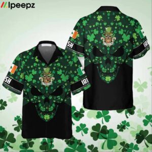 St Patricks Day Skull Hawaiian Shirt