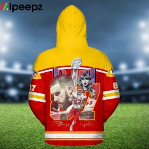 Taylor Travis Kelce Signature Chiefs Super Bowl LVIII Hoodie