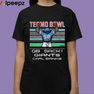Tecmo Bowl Giants Carl Banks Shirt
