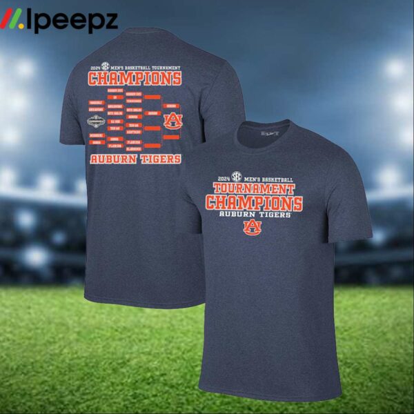 2024 Auburn Basketball Champs Conference Tournament Champions Shirt