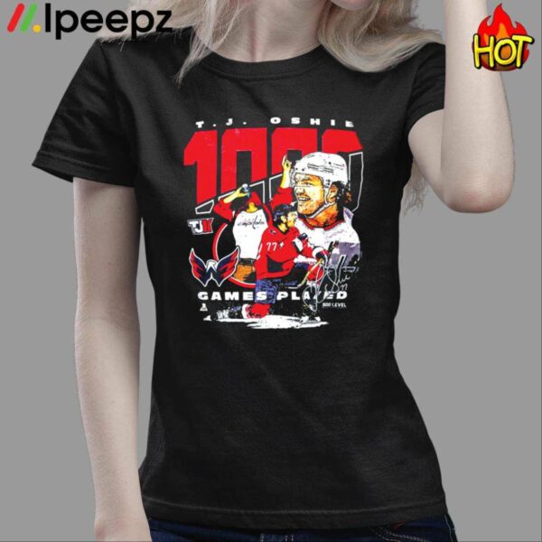 Capitals Tj Oshie 1000 Game Players Shirt