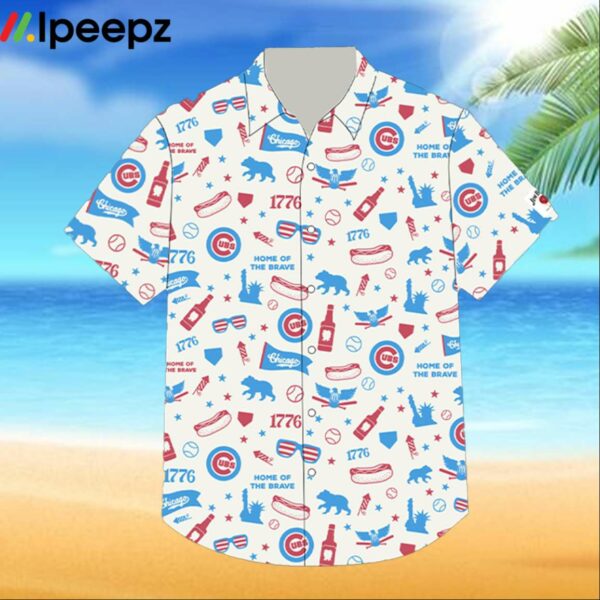 Chicago Cubs Red White & Cubbie Blue Hawaiian Shirt 2024 Giveaway