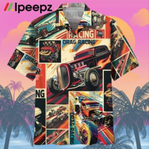 Drag Racing Retro Magazine Hawaiian Shirt