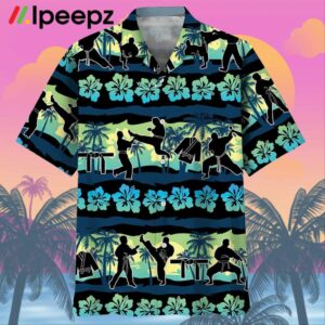 Karate Tropical Flower Beach Hawaiian Shirt