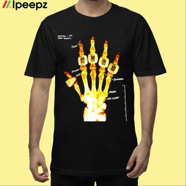 Kobe Bryant Skeleton Hand 5 Rings Shirt