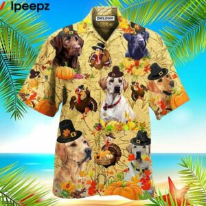 Labrador Retriever Dog Thanksgiving Hawaiian Shirt