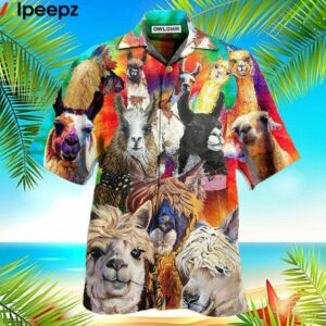 Lama Smile Happy Life Awesome Hawaiian Shirt