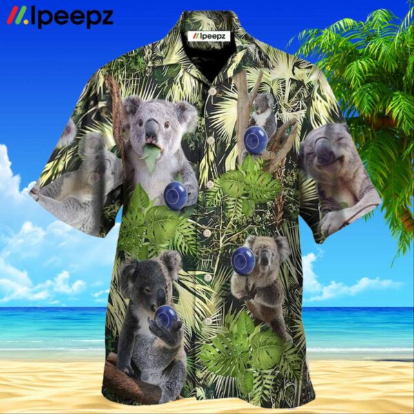 Lawn Bowling Koala In Jungle Play Lawn Bowling Hawaiian Shirt