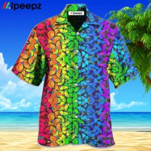 Lgbt Colorful Rainbow Butterfly Awesome Hawaiian Shirt