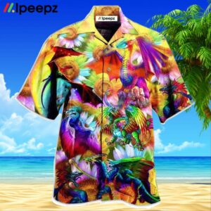 Lgbt Dragon Keep Calm And Pride On Awesome Hawaiian Shirt