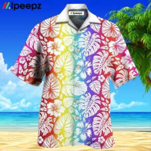 Lgbt Tropical Leaf Awesome Hawaiian Shirt