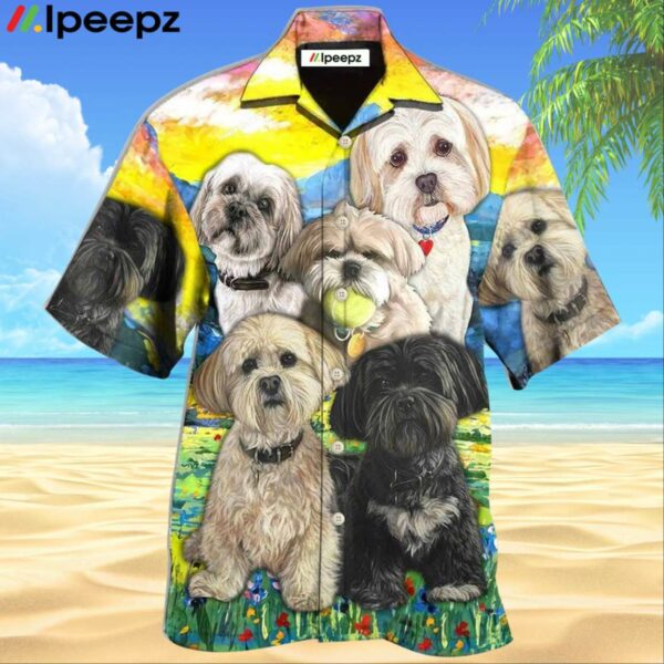 Lhasa Apso Art Dog Lovely Hawaiian Shirt
