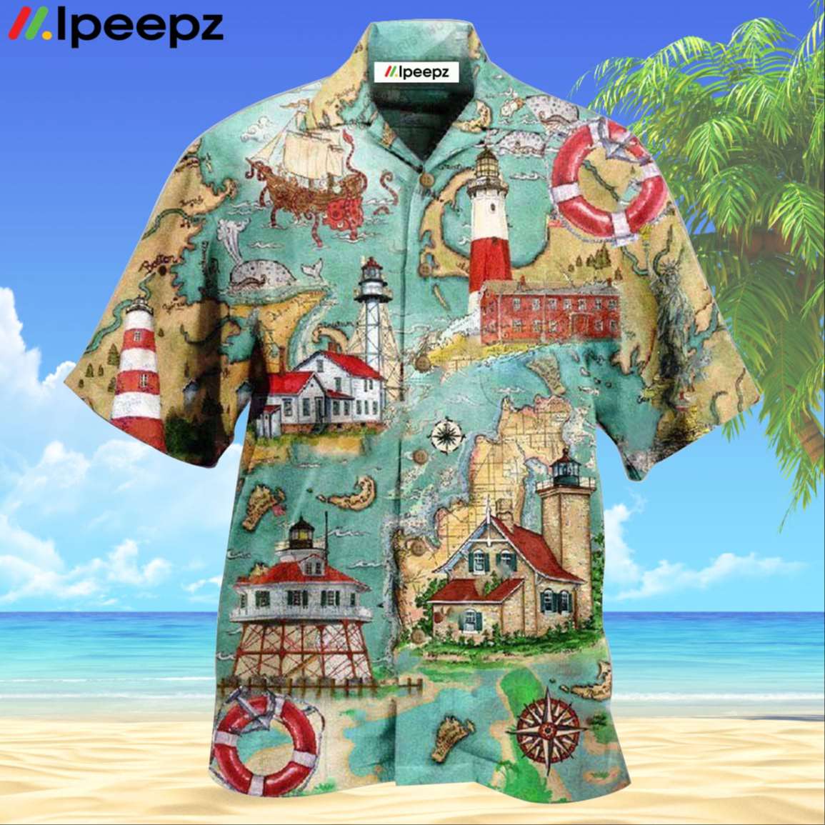 Lighthouse Guide Me Around The World Awesome Hawaiian Shirt