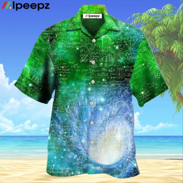 Math Astrophysics Astronomy Colorful Galaxy Hawaiian Shirt