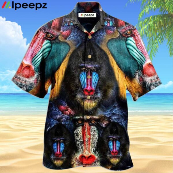 Monkey Mandrill Animals Love Forest And Live It Forever Awesome Hawaiian Shirt