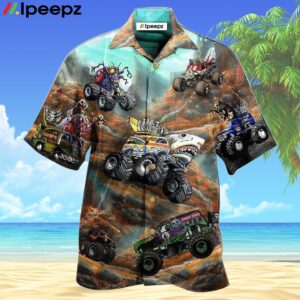 Monster Truck Mountain Monster Play Hawaiian Shirt