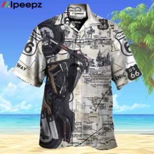 Motorcycle Biker Happy Ride No Road Is To Long Custom Photo Hawaiian Shirt