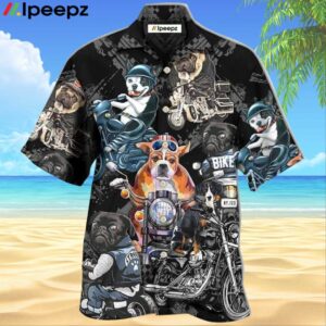 Motorcycle Dog I Like Motorcycles And Dogs Hawaiian Shirt