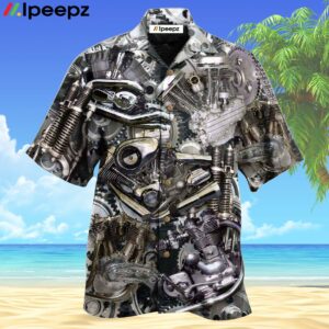 Motorcycle Dont Go Gray We Turn Chrome Hawaiian Shirt