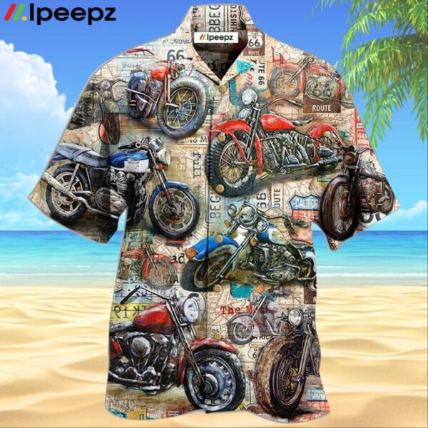 Motorcycle Is My Life Vintage Cool Hawaiian Shirt