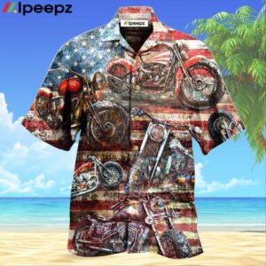 Motorcycle No Plans No Maps America Hawaiian Shirt