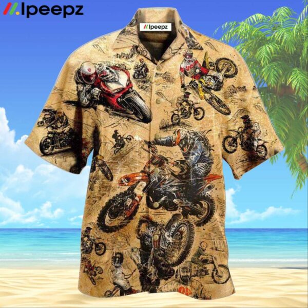 Motorcycle Racing Retro Vintage Hawaiian Shirt